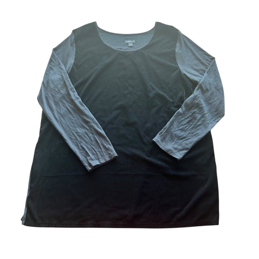 J. Jill Wearever Collection Black Glamorous Velvet Long Sleeve Top XL